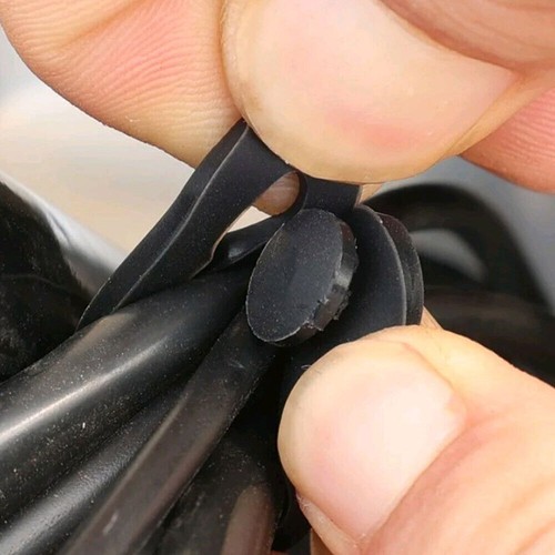 Juego de 10 piezas de goma para motocicleta de banda de goma para marco de fijación cableado arnés lazo - Imagen 10 de 15