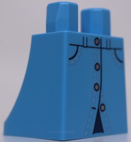 Lego Medium Blue Lower Body Skirt with Belt Loops Pockets Stitching and Buttons - Picture 1 of 2
