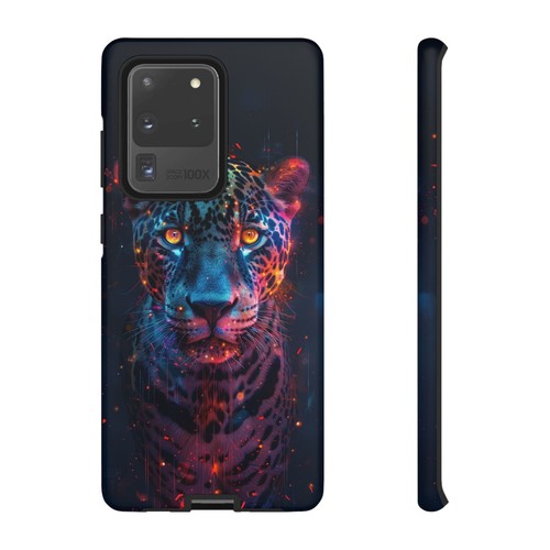 Abstrakt Jaguar Neon Leopard - Handy Tinte Hülle für Samsung Galaxy S25 S24 S23 S22 - Bild 85 von 91