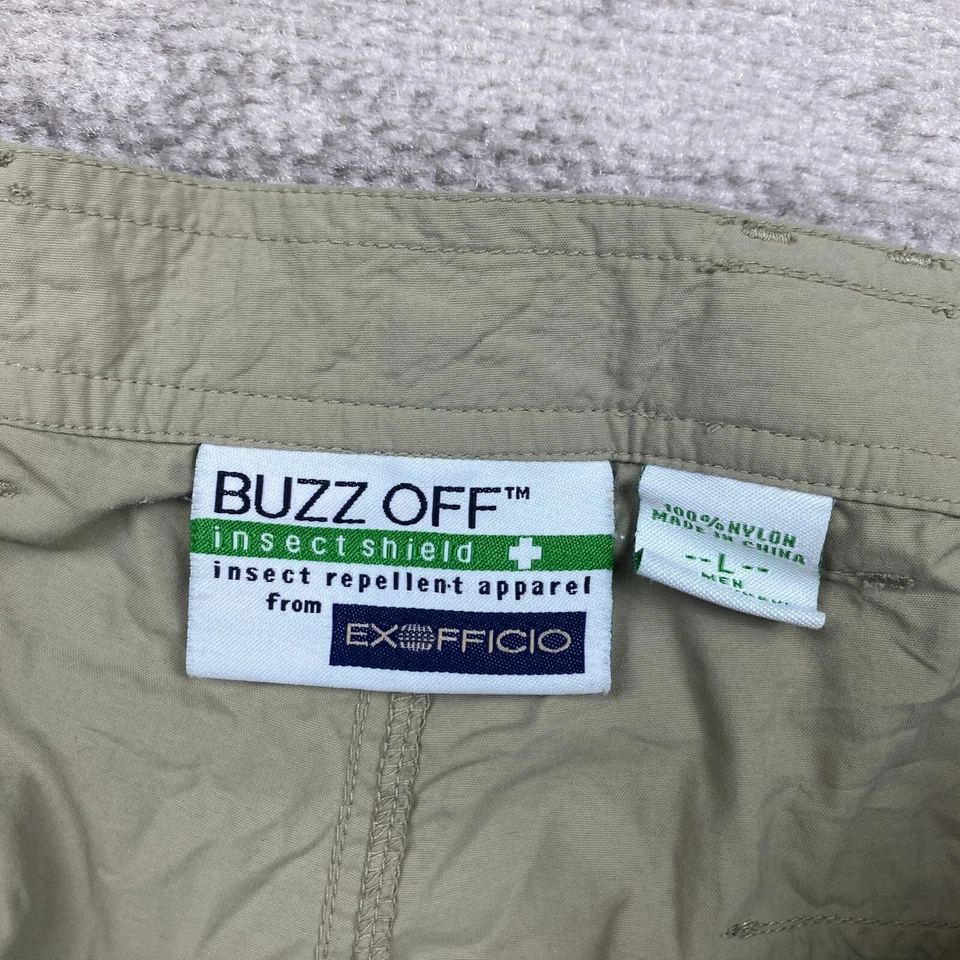 Vintage ExOfficio Chino Pants Large Green Tactical Convertible Trekk Preppy Mens - Image 4 of 4