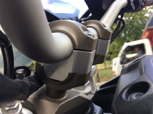 Risers for Handlebar of YAMAHA XT1200Z SUPER TENERE (2014 &up ) - 25mm up - Gray - Picture 7 of 12