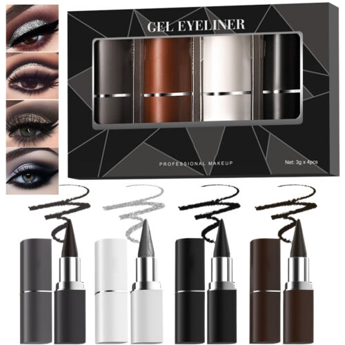 4Colors Matte 24Hour Waterproof Eyeliner Gel Stick Quick Dry Eye Liner Pencil