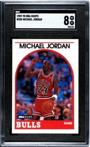 MICHAEL JORDAN -1989-90 NBA Hoops #200 -Chicago Bulls -HOF - SGC 8 NM-MT