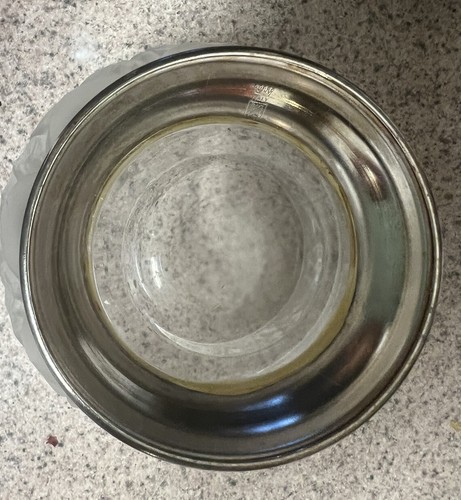 VTG Crystal Rose Frosted Bowl 24% Lead Marked :William Adams Silver plate Italy - Picture 12 of 14