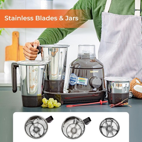 Wet Dry Mixer Grinder Blender Milling Bean Nut & Masala Indian Spice 3 in 1 - Picture 5 of 7