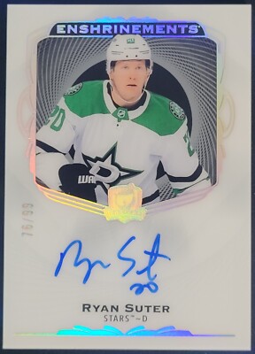 2021-22 UPPER DECK THE CUP ENSHRIMENTS AUTO /99 #E-RS RYAN SUTER DALLAS STARS 