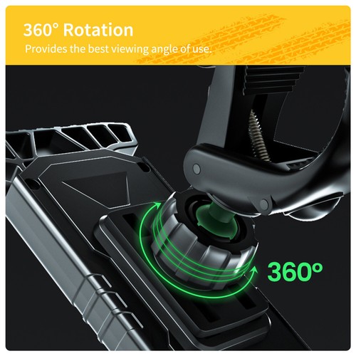 360° Rotation Bicycle Cell Phone Holder Motorcycle MTB Bike Mount GPS Bracket - Photo 7 sur 13