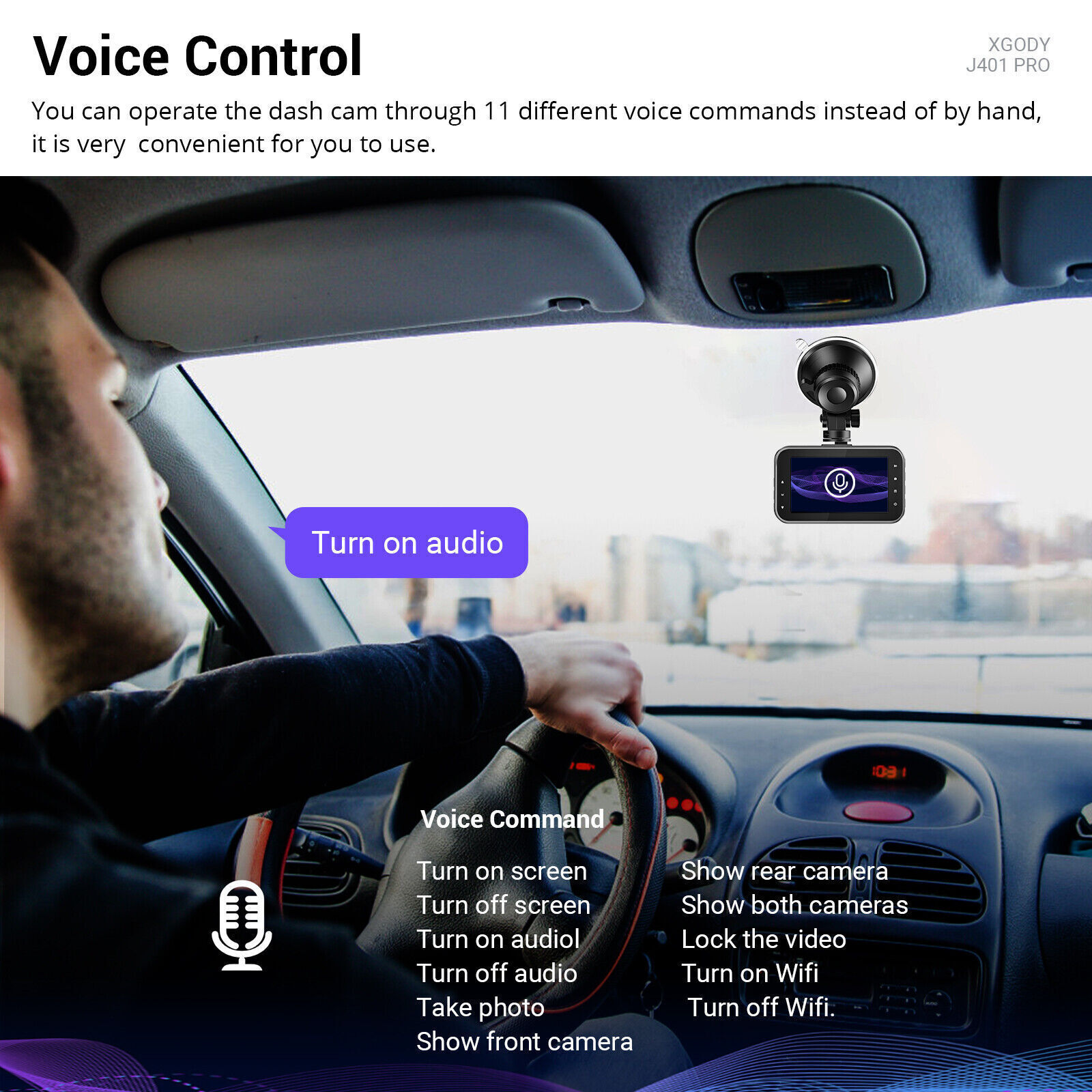 4K HD Dash Cam GPS WIFI Front And Rear Car Camera Reverse Recorder ...