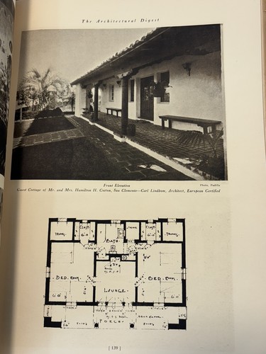 1929 Antique ARCHITECTURAL DIGEST 168pg CALIFORNIA ARCHITECTURE HOUSE PLANS Deco - Picture 14 of 24