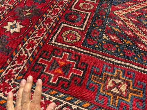 ALFOMBRA TRIBAL VINTAGE 5x10 hecha a mano oriental ANTIGUA geométrica herez tejida a mano 6x9 - Imagen 8 de 21
