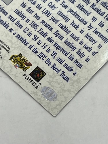 1996 Upper Deck Collector's Choice MVP Insert Card 21 Marshall Faulk Silver Foil - Picture 15 of 17