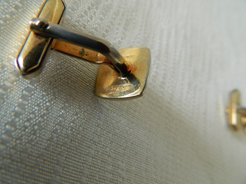VTG SMARSET Cufflinks Imitation Jewelry MOP Paua Shell Square Shape W. Germany - Picture 7 of 10