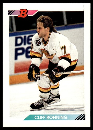 1992 Bowman #411 Cliff Ronning - Vancouver Canucks - Picture 1 of 2