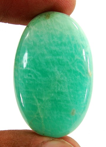 48.85 Ct Natural Green Amazonite Loose Gemstone Cabochon Wire Wrap Stone - 1787 - Picture 1 of 2