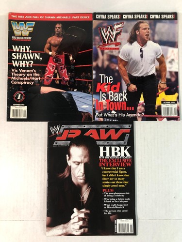 SHAWN MICHAELS WWF MAGAZINE LOT November 1997, October 1998, Dec 2005 W/ POSTER! - Picture 4 of 4