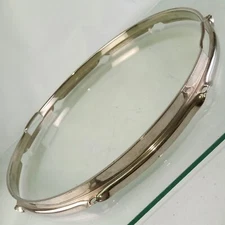 Ludwig 15"NOB BRASS Triple-Flange Snare Drum Resonant Rim/Hoop 8Lug Nickel WFL