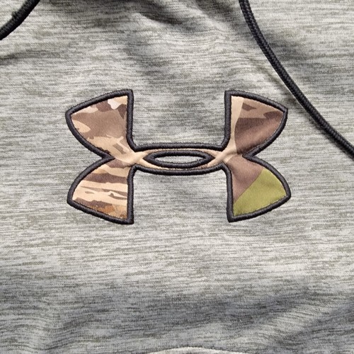 Under Armour Storm Icon Caliber Hoodie Mens Size XL 1279836 Heather Gray Camo - Picture 6 of 11