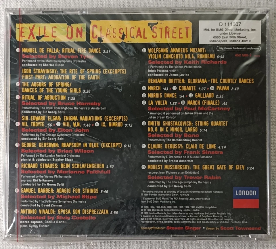 Exile on Classical Street CD 1996 New Sealed  - Image 2 of 2