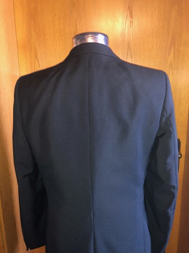 VITALE BARBERIS CANONICO Smoking Sakko Gr.48, Zweireiher schwarz, Mohair & Wolle - Bild 13 von 24