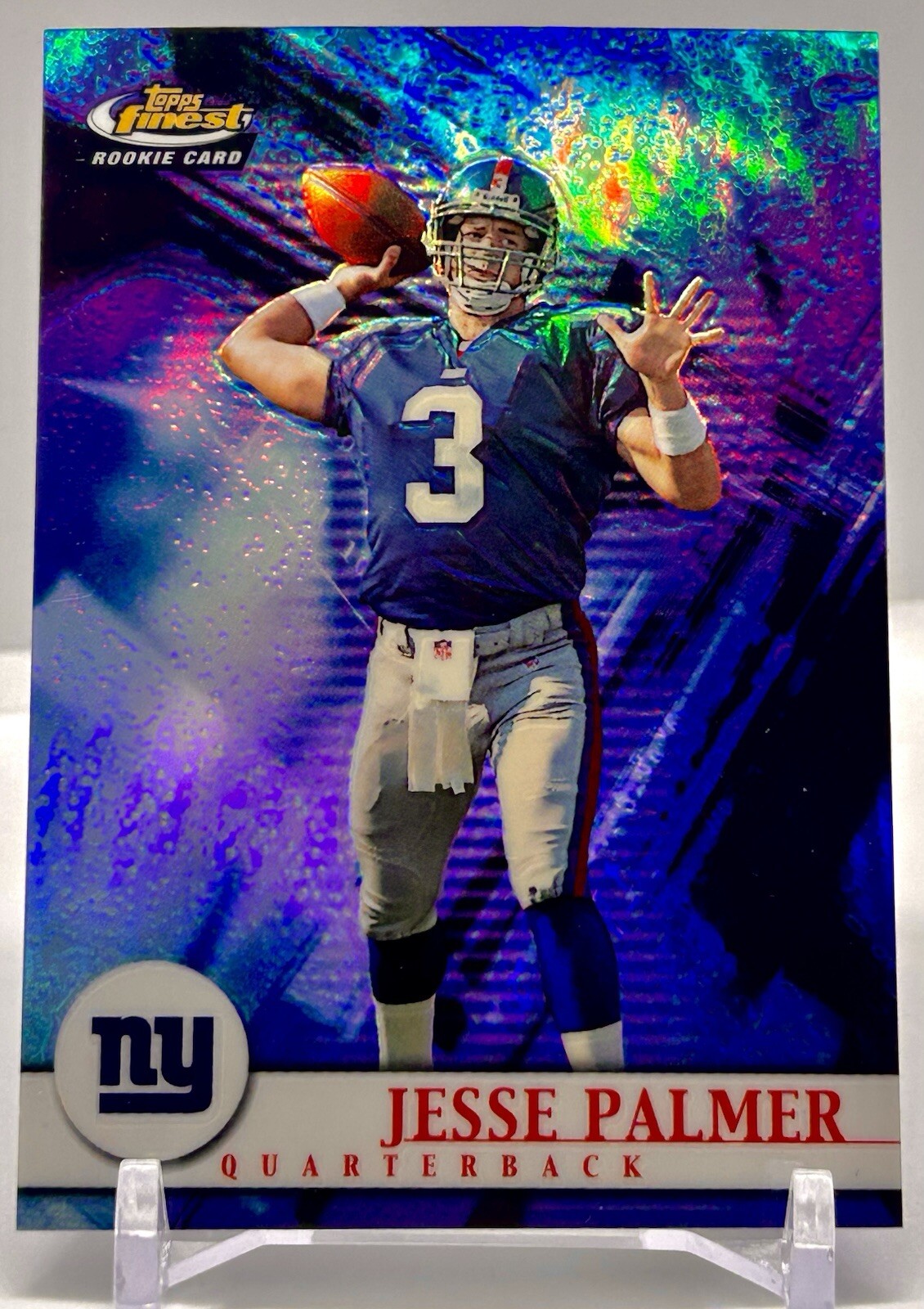 2001 Topps Finest Rookie #104 JESSE PALMER Sr#d 0685/0685 RC NY GIANTS