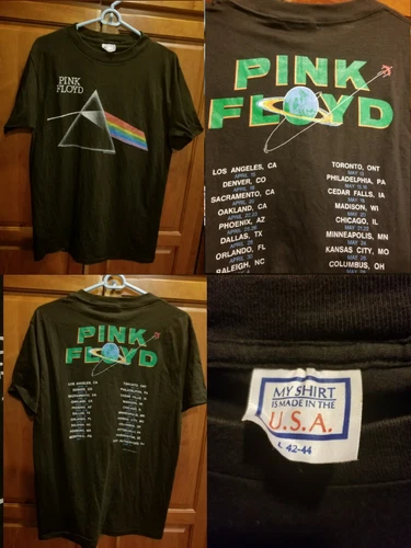 PINK FLOYD Concert Tour Band T-Shirt L 80's Prog Ro 1980s vintage concert t-shirt, vintage, single stitch, B+ condition
