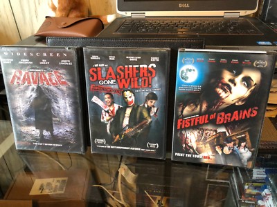 3 Brain Damage DVDS - Fistful Of Brains / Ravage / Slashers Gone
