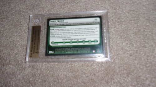 2011 Bowman Chrome Mike Trout Draft Refractor nbr 101 w-10 subgrade - Bild 10 von 23
