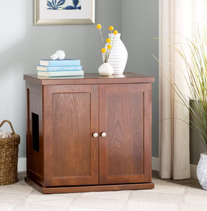 Cat Litter Box Wooden Cabinet Enclosure Hidden Toilet House Image Is Loading Cat Litter Box Wooden Cabinet Enclosure Hidden Toilet