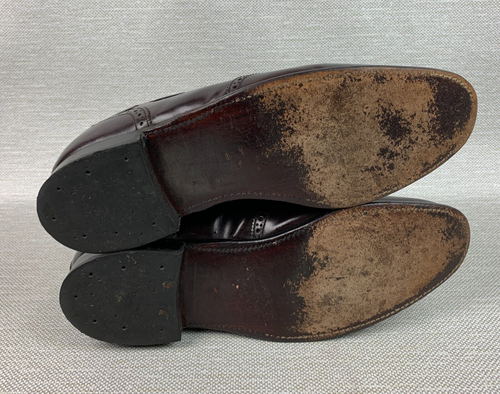 Nunn Bush Halbschuhe burgunderfarbene Lederquaste Brogue runde Zehenpartie Slipper Schuhe Größe 8M - Bild 9 von 11
