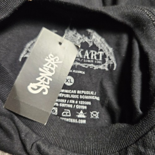 Riddick Art Electric Skeleton Short Sleeve Shirt Black XL Skull Metal Cotton NWT - Foto 4 di 10
