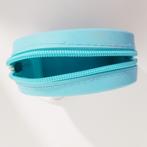 Cat Lady Box Silicone Kitty Coin Purse w/Zipper Blue New - Picture 3 of 3