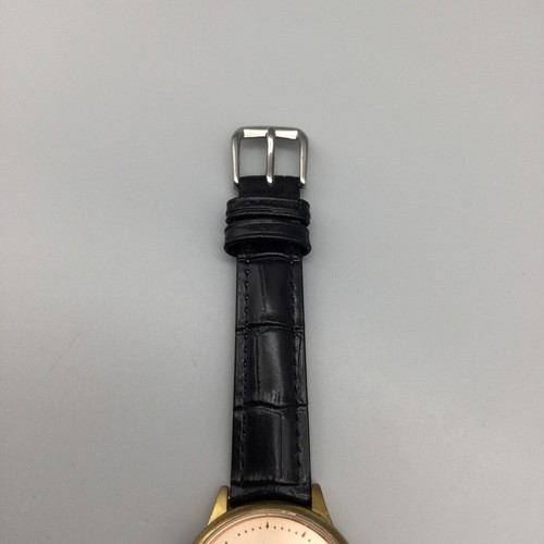 Komono The Estelle Watch Women 36mm Gold Tone Black Leather Band New Battery - Picture 6 of 14