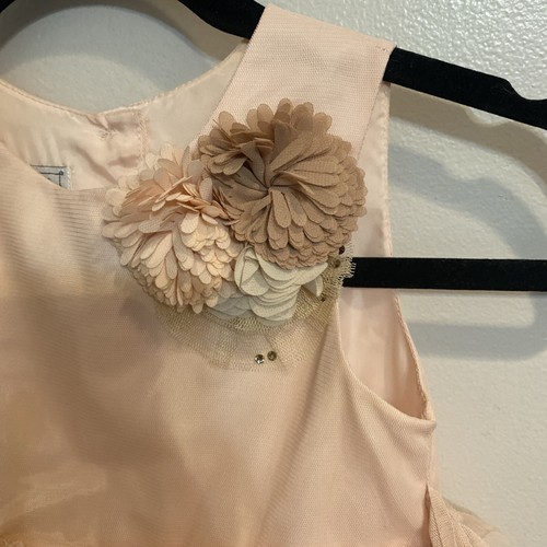 Pippa & Julie Girls Tulle Dress with Lace Pastel Pink Size 6 Wedding Formal - Picture 2 of 6