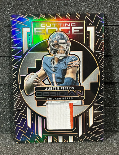 2023 Panini Obsidian Justin Fields Cutting Edge Memorabilia /49