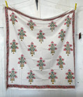 Anokhi Tablecloth Block Print Museum of Hand Printing 42 x 42 in Handmade Cotton