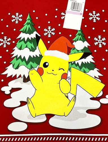 Camiseta Pokemon Pikachu Niño Roja Talla 6 Vacaciones Navidad Invierno Retirado Top - Imagen 3 de 5