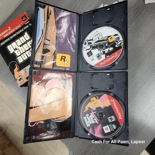 Grand Theft Auto Double Pack Rockstar (Sony PlayStation 2, 2003) Has Poster - Picture 2 of 4