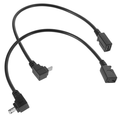 2 Pcs USB Adapter Cable Multifunctional Charging Right Angle Mini - 第 10/12 張圖片