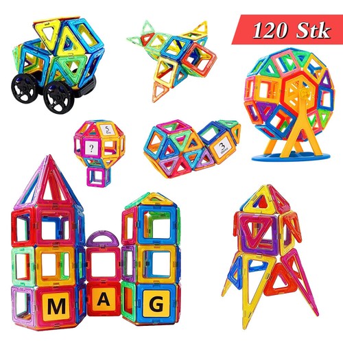104/120Magnetische Bausteine Magnetspielzeug Kinder Magnetspiele Magnetbausteine - Bild 4 von 22