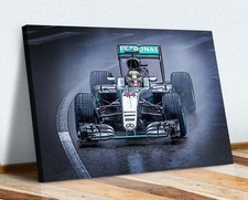 LEWIS HAMILTON CANVAS WALL ART ARTWORK PRINT MERCEDES FORMULA 1