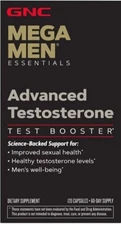 GNC Mega Men Advanced Testosterone Booster, 120 Capsules Exp 2027