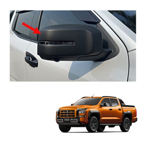Side Wing Mirror Cover Signal Hole Fits Mitsubishi L200 Triton 4 Dr 2024 - 2025 - Picture 2 of 8