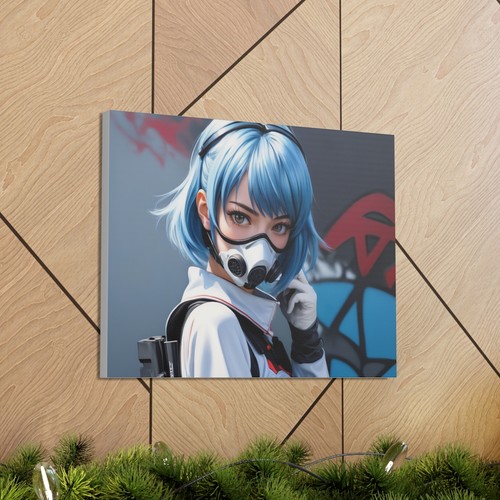 Blue haired Anime girl 1 Canvas Gallery Wraps - Picture 29 of 29