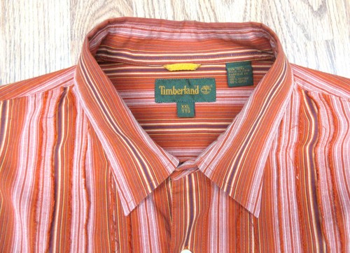 Vintage c.2002 TIMBERLAND REGULAR FIT 100% BAUMWOLLE HEMD ORANGE 2X-LARGE, XXL - Bild 5 von 6