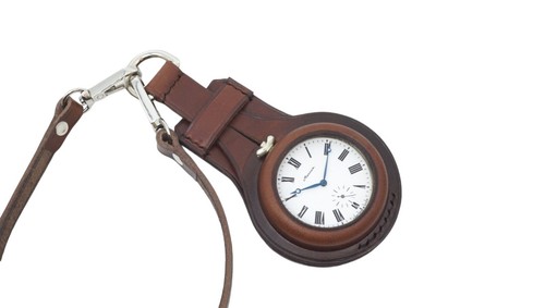 NEW BROWN WW1 times Leather case for pocket watch 50 mm - Picture 4 of 9