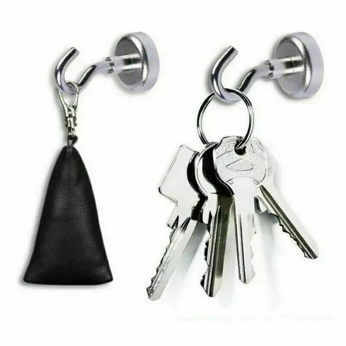 Magnetic Hooks Strong Magnet Hanger Hold Neodymium Hook Heavy Duty Set - Picture 4 of 10