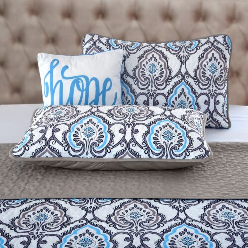4 Piece Bedspread Coverlet Quilt Sets Soft Lightweight Reversible Bed Throw Sets - Picture 16 of 41
