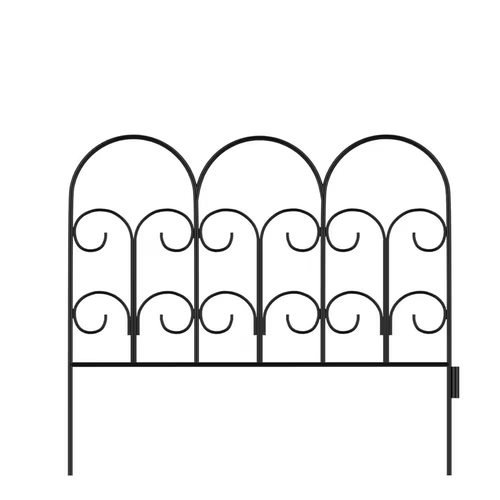 16 in. Metal Decorative Garden Fencing, Set of 5 Landscaping Barrier Border - Picture 9 of 12
