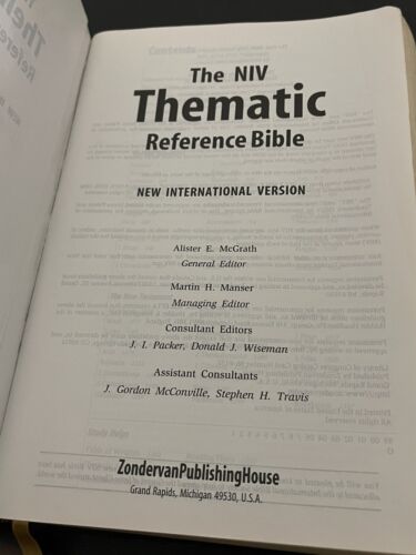 NIV Thematic Reference Bible Burgundy Bonded Leather, 1996 - Picture 2 of 3