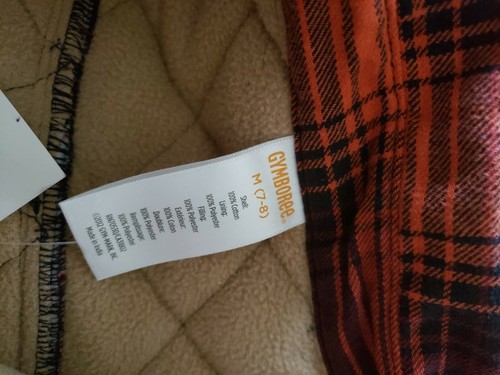 Gymboree Rust Flannel Boys Quilted Button Up Jacket Top boy's size M 7-8y NEW - Picture 4 of 6